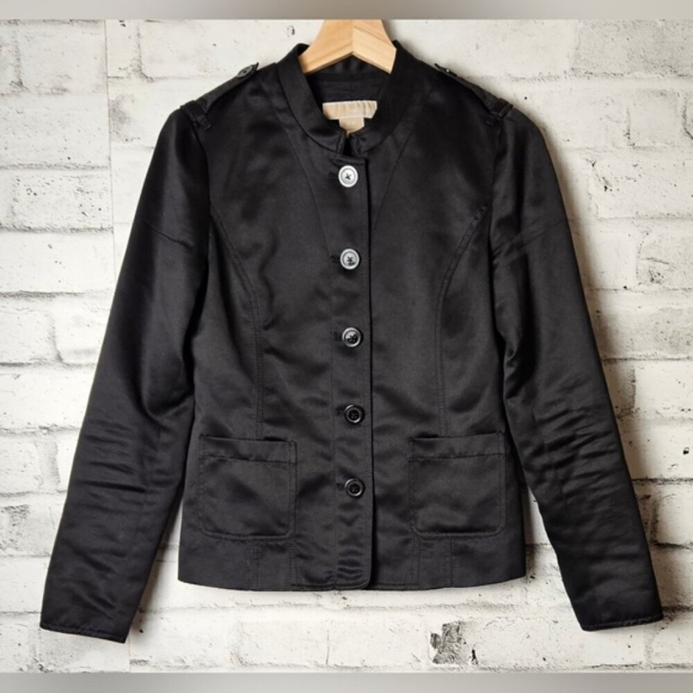 Michael Michael Kors Women's Black Button Up Blazer.